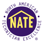 NATE-certified logo with text reading North American Technician Excellence